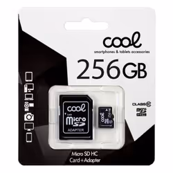 COOL 8434847053974, 256 Go, MicroSD, Classe 10, Noir