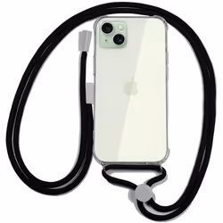 Coque - Cool - iPhone 15 Plus - Cordon Noir - Souple - Transparent - Antichoc