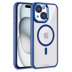 COOL Accesorios COOL, Housse, Apple, iPhone 15, 15,5 cm (6.1"), Bleu, Transparent