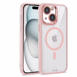 COOL Accesorios COOL, Housse, Apple, iPhone 15, 15,5 cm (6.1"), Rose, Transparent