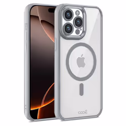 COOL Accesorios COOL, Housse, Apple, iPhone 16 Pro Max, 17,5 cm (6.9"), Argent, Transparent