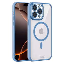 COOL Accesorios COOL, Housse, Apple, iPhone 16 Pro Max, 17,5 cm (6.9"), Bleu, Transparent