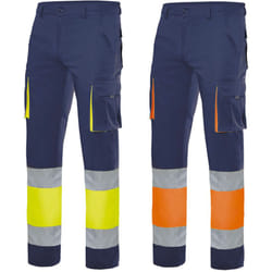 Pantalons de travail haute visibilité Velilla 303002S - l - Blue/Yellow