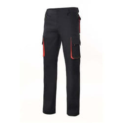 Pantalon multipoches bicolore Velilla Noir / Rouge 48