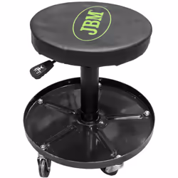 Tabouret d’atelier pivotant, avec assise rembourrée et plateau à outils. Réglable hydrauliquement en hauteur de 39 cm à 52cm. ...