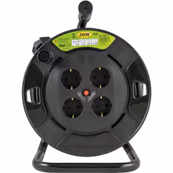 JBM 51033, 25 m, Intérieur & extérieur, Type F, Type F (CEE 7/4), IP20, Noir