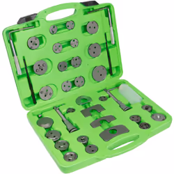 Système polyvalent avec 37 pièces pour le repositionnement des pistons de frein. Valable pour la grande majorité des véhicule ...
