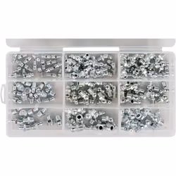 JBM 52033 BOÎTE D’HUILE 135 PIÈCES Réf. -CONTENU: Angle droit: 10868 - 6mm - 20 pièces 10869 - 8mm - 15 pièces 10870 - 10 mm  ...