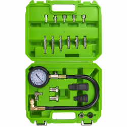 JBM 52489 JAUGE DE COMPRESSION - DIESEL Kit complet pour la mesure de la compression des véhicules diesel. Large gamme d’adap ...