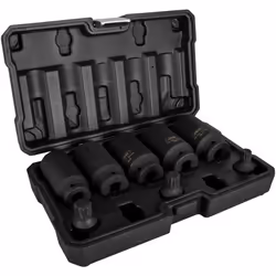 JBM 52547, Ensemble de douilles à choc, Noir, 8 tête(s), 1/2", Métrique, 27,30,32,34,36 mm