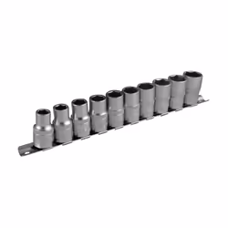 JBM 52714, Ensemble de douilles, 1", Métrique, 10 tête(s), 10,11,12,13,14,15,16,17,18,19 mm, 650 g