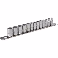 JBM 52715, Ensemble de douilles, 1/4", Métrique, 13 tête(s), 4,4.5,5,5.5,6,7,8,9,10,11,12,13,14 mm, 350 g