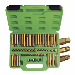JBM 52753, 55 pièce(s), Bride à 12 cannelures, Hex (métrique), Torx, T80, T20, T25, T30, T40, T45, T50, T55, T60, T70, 16,4,5 ...