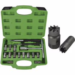 Description générale Le kit de nettoyage pour sièges d'injecteurs comprend un ensemble de 17 alésoirs de différentes dimensio ...