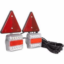 JBM 52839 MAGNETIC KIT 2 LUMIÈRES LED Approuvé E4-7R-0218756 (Il n’a pas de feu antibrouillard) CÂBLE LISSE DE 7 M CÂBLE SPIR ...