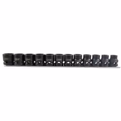 JBM 53060, Ensemble de douilles à choc, Noir, 12 tête(s), 1/2"