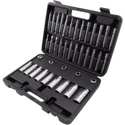 JBM 53118 KIT DE DÉMONTAGE D’AMORTISSEUR 39 PCS KRV 6140 CrMo SCM415 CrV 50BV30 Chez European Tools, nous sommes fiers d’offr ...