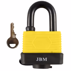 JBM 53400, Cadenas conventionnel, Verrouillage par clé, fermeture différente, Noir, Jaune, 1 pièce(s)