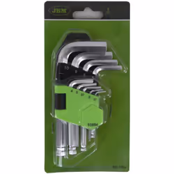 JBM53954 JEU DE 9 CLÉS ALLEN COURTES Mesures : 1,5, 2, 2,5, 3, 4, 5, 6, 8, 10 mm Chez European Tools, nous sommes fiers d’off ...