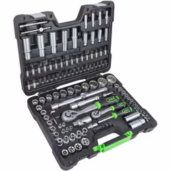JBM54036 mallette à outils de 113 pièces avec douilles à 12 tranchants Mallette à outils professionnelles Outils 1/2" 17 doui ...