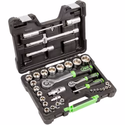 JBM54106 mallette à outils de 37 pouces comprend : Outils 1/2" Clé à douille hexagonale de 17 pouces : 5/16 po, 3/8 po, 7/16 ...