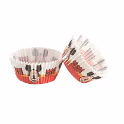 Cerf Dellier Caissette cupcake Mickey (x 50), Caissettes pour cupcake / muffin, Autres, Multicolore, Papier, 30 mm, 5 cm