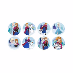 Cerf Dellier Mini disques cupcakes Reine des Neiges assortis 3.4 cm (x12), Étiquette pour cupcake, Multicolore, Universel, Fr ...