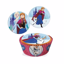 Cerf Dellier Mini disques cupcakes Reine des Neiges assortis 3.4 cm (x12)