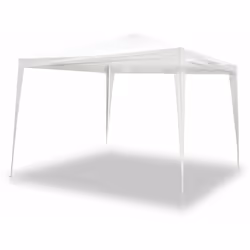 Tonnelle amovible pour jardin de 3x3m en blanc. L'option la plus économique! Structure en acier amovible. Légère et résistant ...