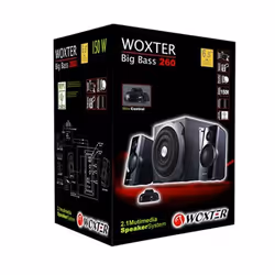 Woxter Big Bass 260 set d'enceintes 150 W Noir 2.1 canaux