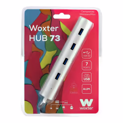 Woxter Hub 73 USB 3.2 Gen 1 (3.1 Gen 1) Type-A 5000 Mbit/s Argent - Vue supplémentaire 7