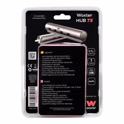 Woxter Hub 73 USB 3.2 Gen 1 (3.1 Gen 1) Type-A 5000 Mbit/s Argent - Vue supplémentaire 8