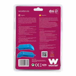Woxter PE26-146 lecteur de cartes à puce Intérieure USB USB 2.0 Bleu - Vue supplémentaire 6