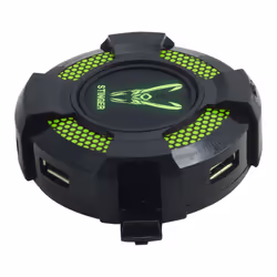 Woxter GM26-035 hub & concentrateur USB 2.0 Noir, Vert