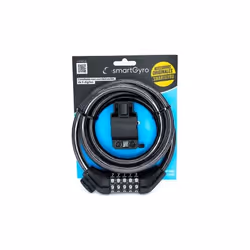 smartGyro SG27-348, Antivol, Noir, Polyvinyl chloride (PVC), Combinaison à 5 chiffres, 1800 mm