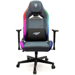 Chaise de Gaming - WOXTER - Stinger Station Elite RGB - Tissu Anti-Taches - Accoudoirs 3D - LED RVB