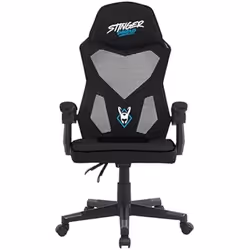Chaise de gaming - WOXTER - Sense Black - Maille respirante - Inclinaison 135° - Accoudoirs confortables