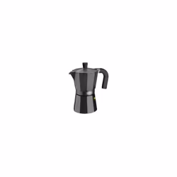 Cafetière en aluminium noir avec vitrocéramique 1t. Monix
