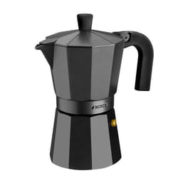 Cafetière italienne - Monix - Vitro noir - 3 tasses - Aluminium - Design ergonomique