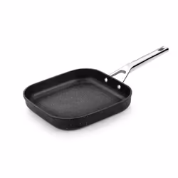 Monix M741229, Carré, Poêle grill, Noir, QuanTanium, 220 °C, Aluminium, Acier inoxydable
