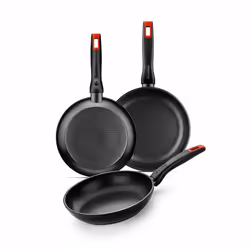 Monix M240000, Rond, Poêle polyvalente, Noir, Xylan Plus, Vitrocéramique, Gaz, Induction, 26 cm