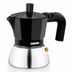 Monix M863003, Cafetière à moka, 0,195 L, Noir, Aluminium, Acier inoxydable, 3 tasses, Bakelite
