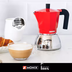 Monix M863109 machine à café manuelle Cafetière à moka 0,47 L Rouge