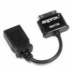 Approx appC06 câble de téléphone portable Noir USB A Apple 30-pin