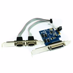 Approx APPPCIE1P2S, PCIe, Parallèle, Série, Profil bas, Noir, Bleu, Argent, PC, 2,5 Gbit/s