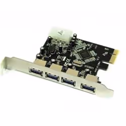 Approx APPPCIE4P, PCIe, USB 3.2 Gen 1 (3.1 Gen 1), Hauteur totale, Noir, Argent, 5 Gbit/s, Windows 7 Home Basic, Windows 7 Ho ...