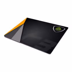 KeepOut R3, Noir, Vert, Orange, Image, Tissu, Caoutchouc, Base antidérapante, Tapis de souris de jeu