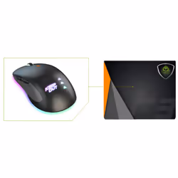 KeepOut R3 tapis de souris Tapis de souris de jeu Noir, Vert, Orange