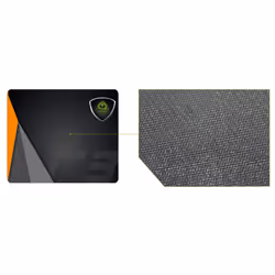 KeepOut R3 tapis de souris Tapis de souris de jeu Noir, Vert, Orange