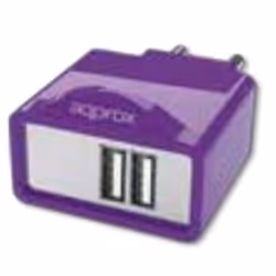 Approx appUSBWALL21P, Intérieure, Secteur, 5 V, Violet